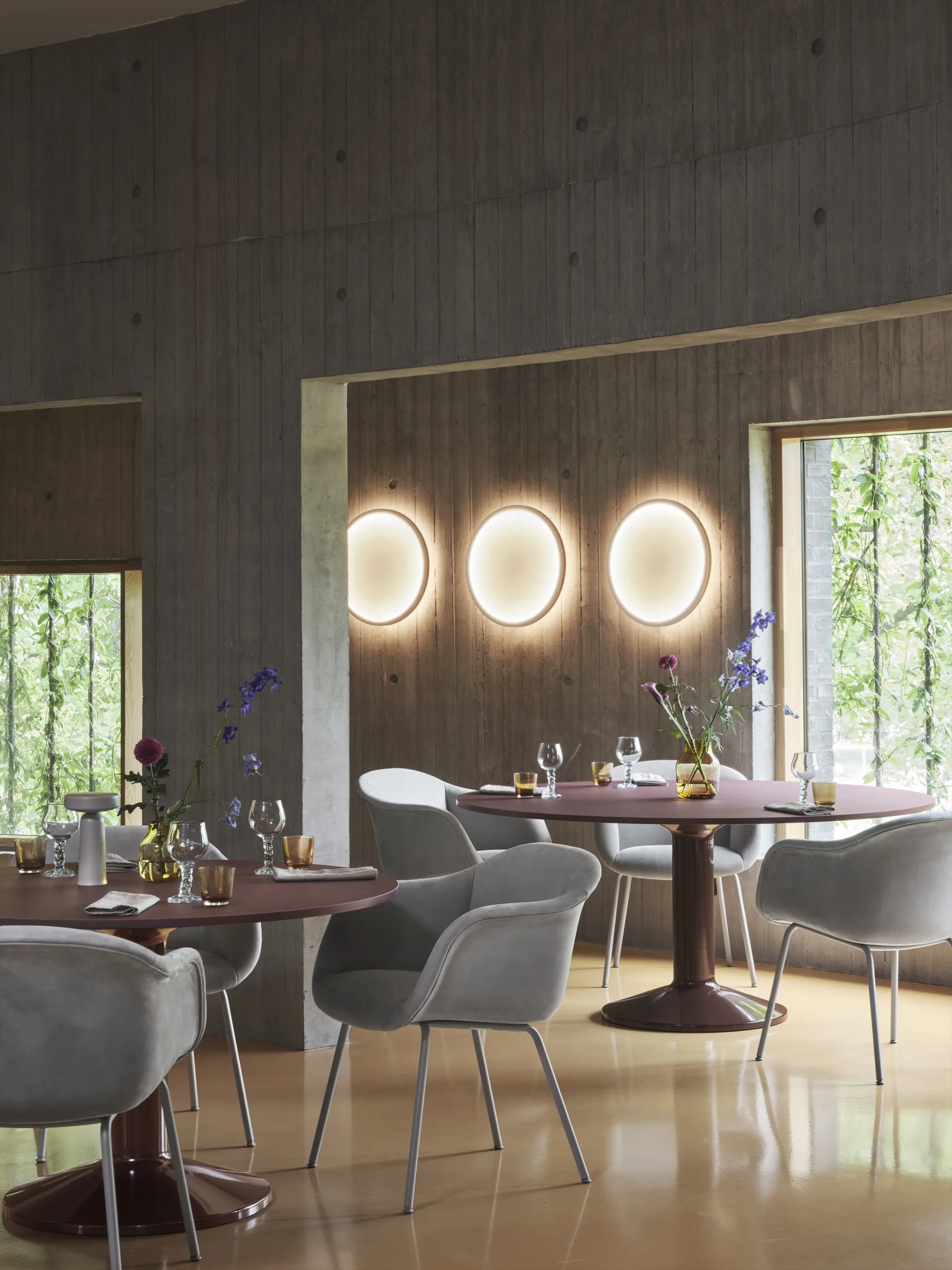 Lámpara de pared Calm Ø50 cm, White/Orange Muuto