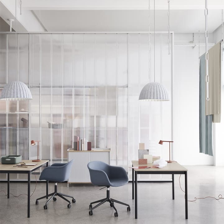 Lámpara de techo Under the bell Ø 55 cm, blanco veteado Muuto