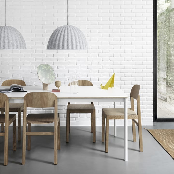 Lámpara de techo Under the bell Ø 55 cm, blanco veteado Muuto