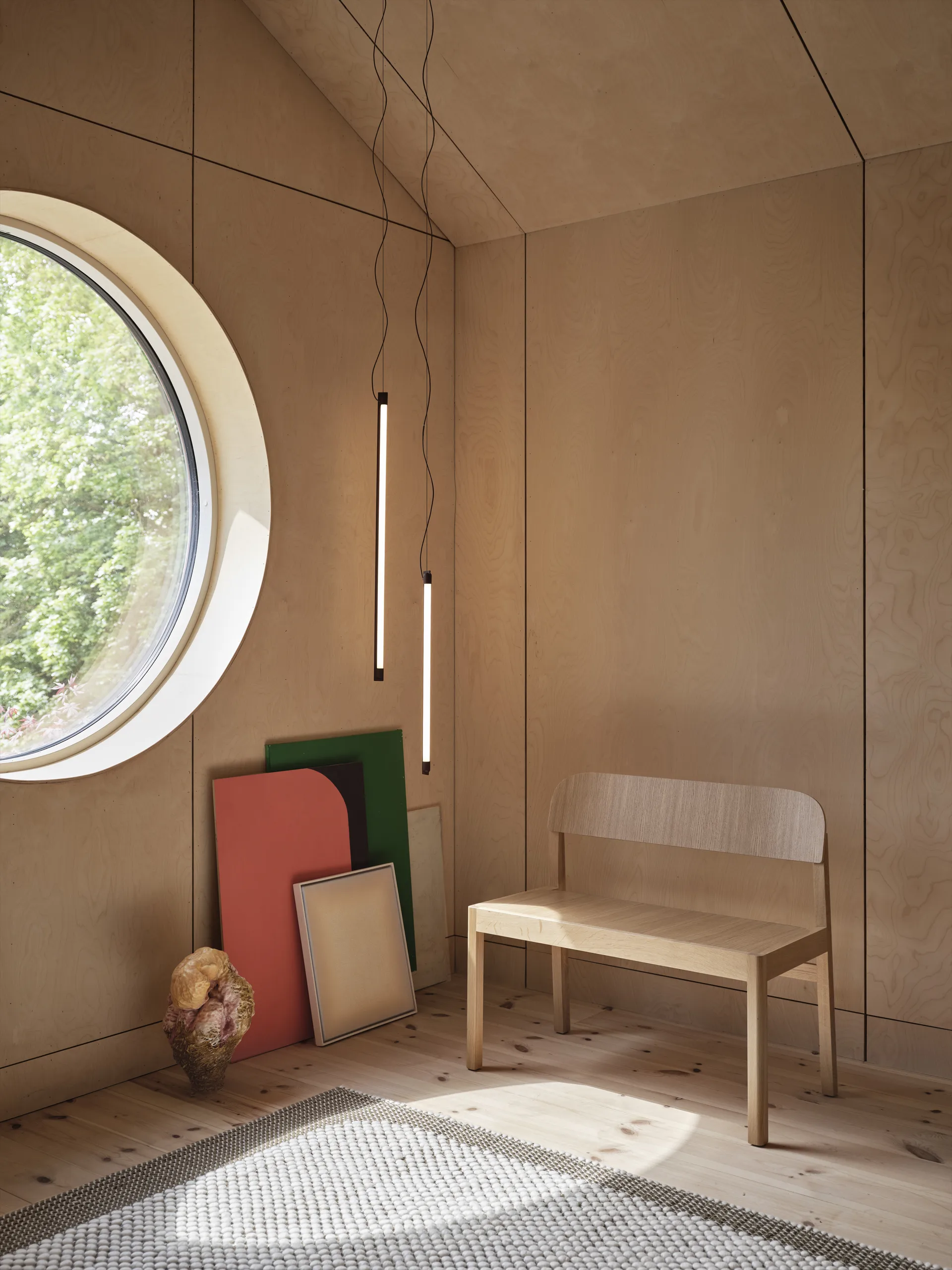 Lámpara Fine Suspension Lamp 60 cm, Black Muuto