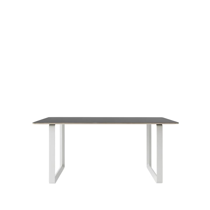 Mesa 70/70 170x85 cm - Black linoleum-Plywood-White - Muuto