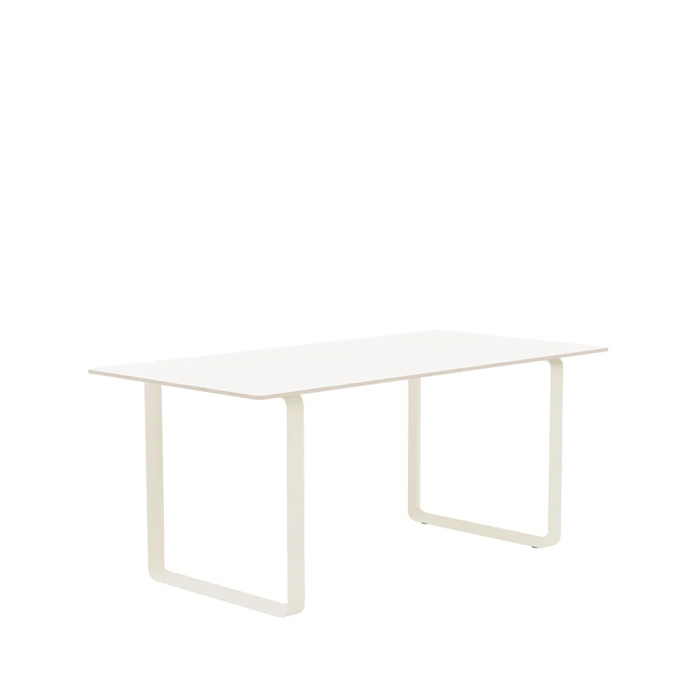 Mesa 70/70 170x85 cm, White laminate-Plywood-Sand Muuto