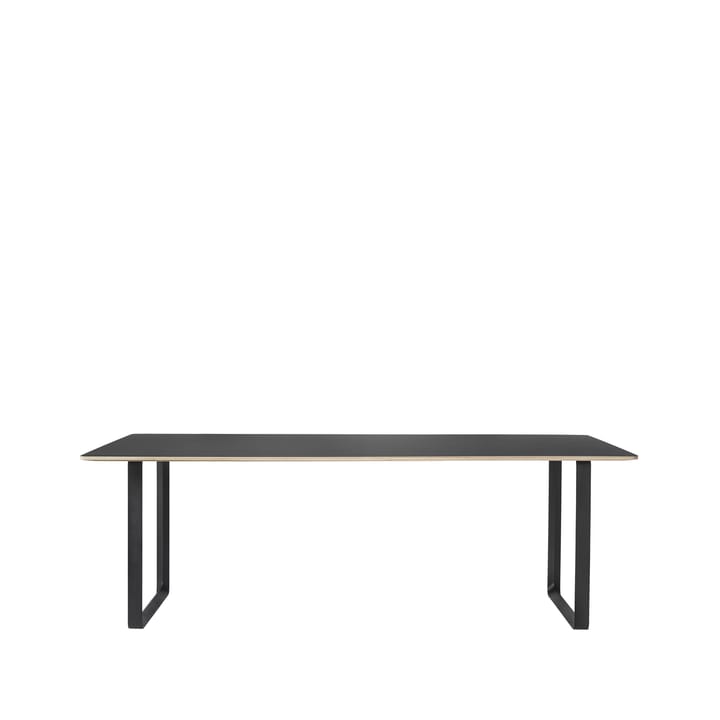 Mesa 70/70 225x90 cm - Black linoleum-Plywood-Black - Muuto