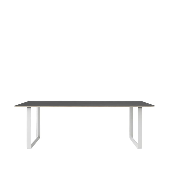 Mesa 70/70 225x90 cm - Black linoleum-Plywood-White - Muuto