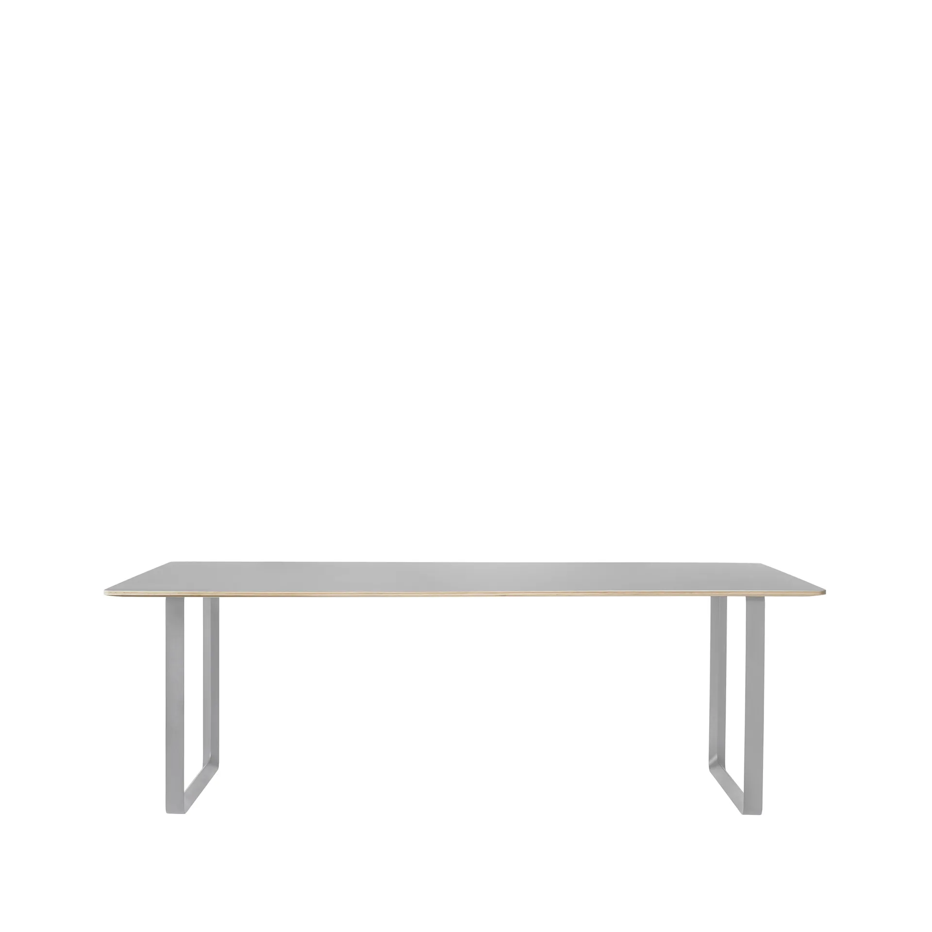 Mesa 70/70 225x90 cm, Grey linoleum-Plywood-Grey Muuto
