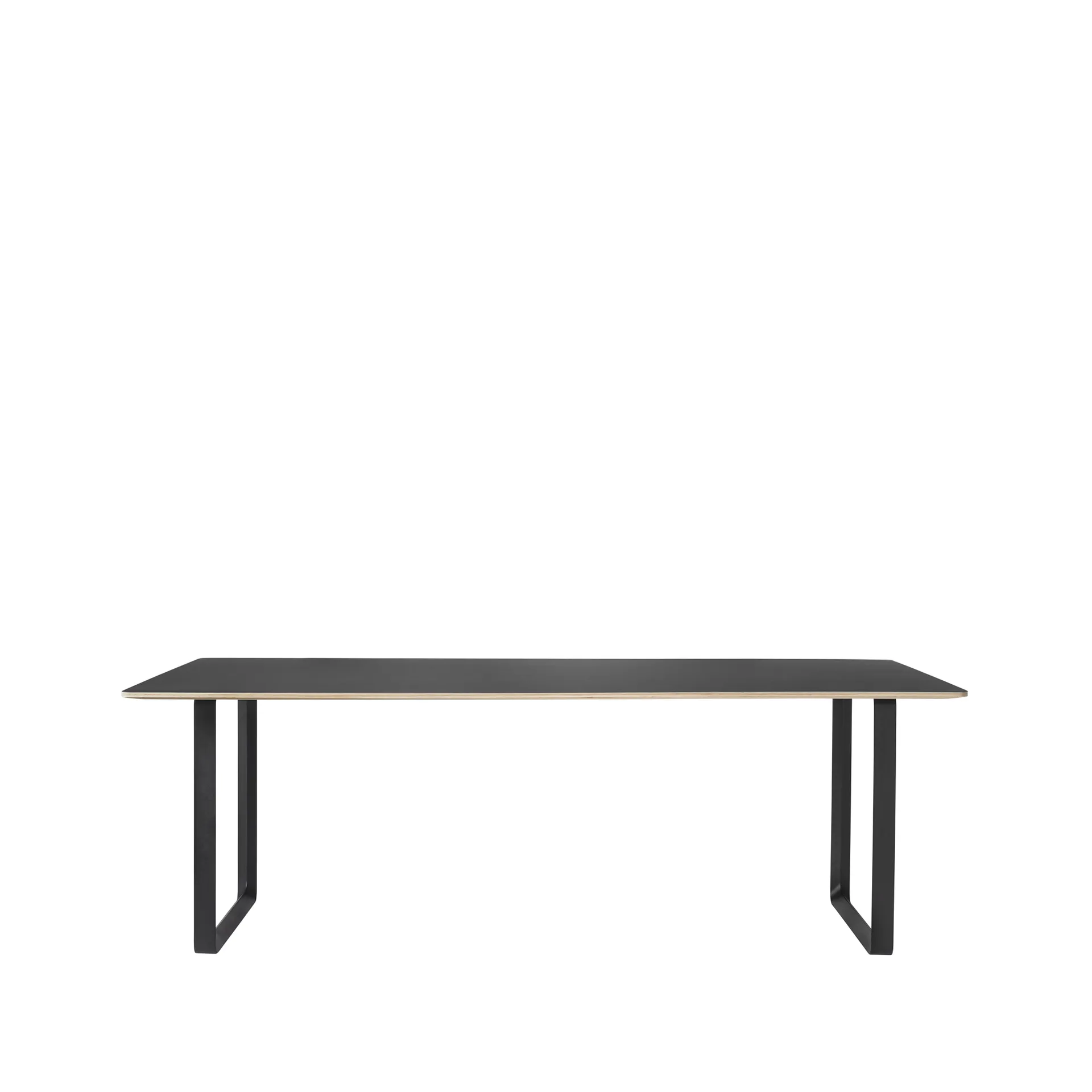Mesa 70/70 255x108 cm, Black linoleum-Plywood-Black Muuto