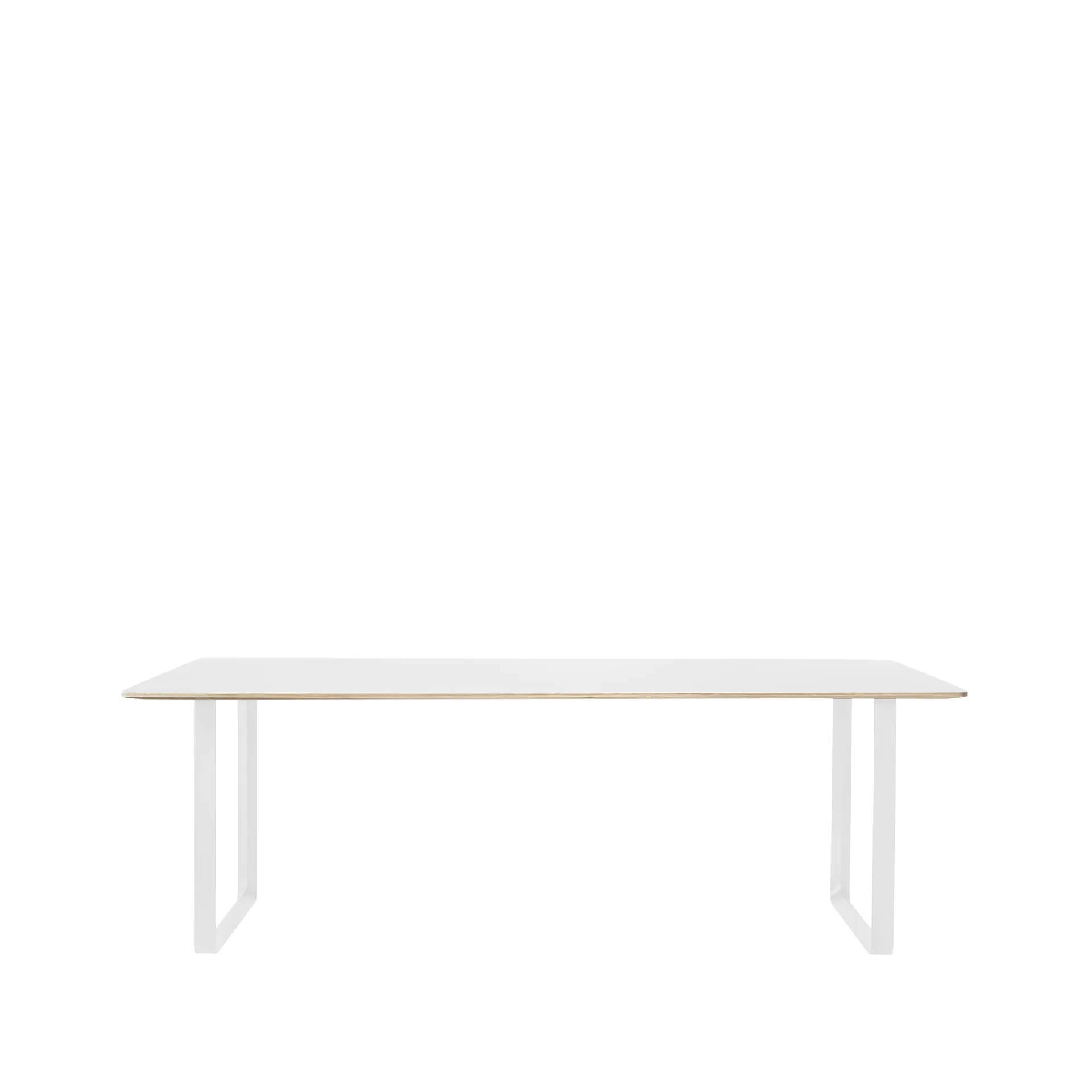 Mesa 70/70 255x108 cm, White laminate-Plywood-White Muuto