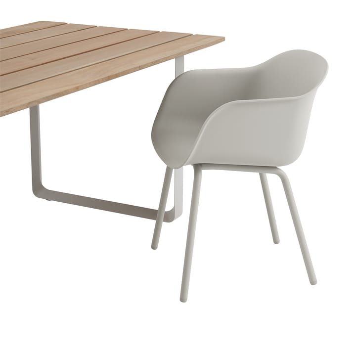 Mesa 70/70 Outdoor 225x90 cm con estructura de acero gris Muuto