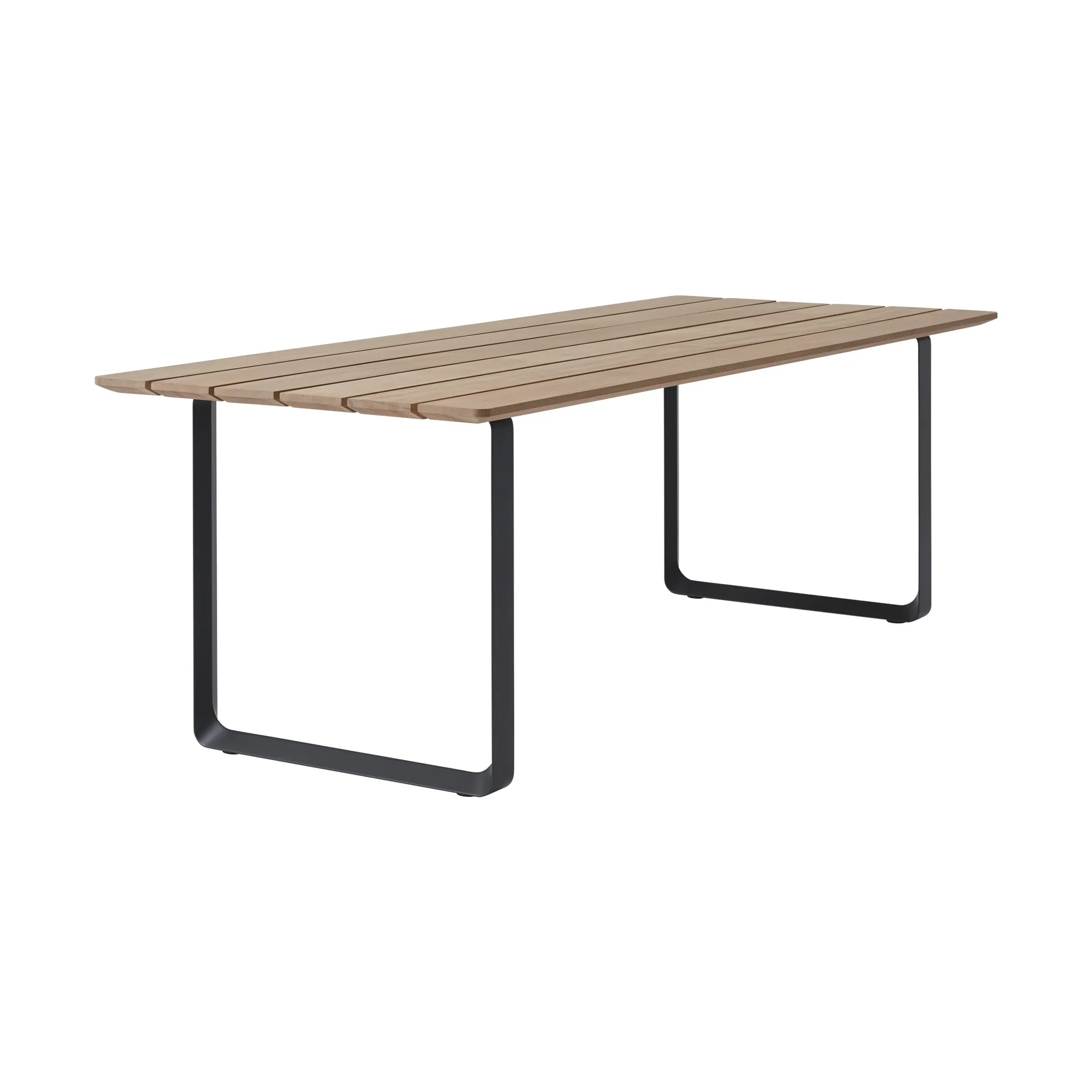Mesa 70/70 Outdoor 225x90 cm con estructura de acero negro Muuto