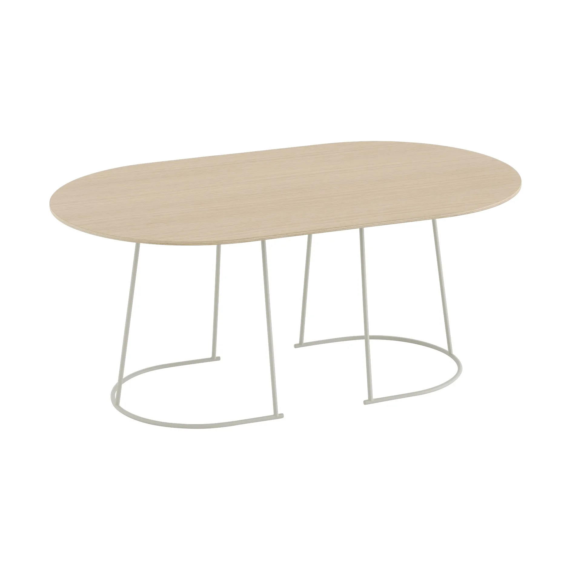 Mesa auxiliar Airy M, Chapa de roble lacada-off white Muuto