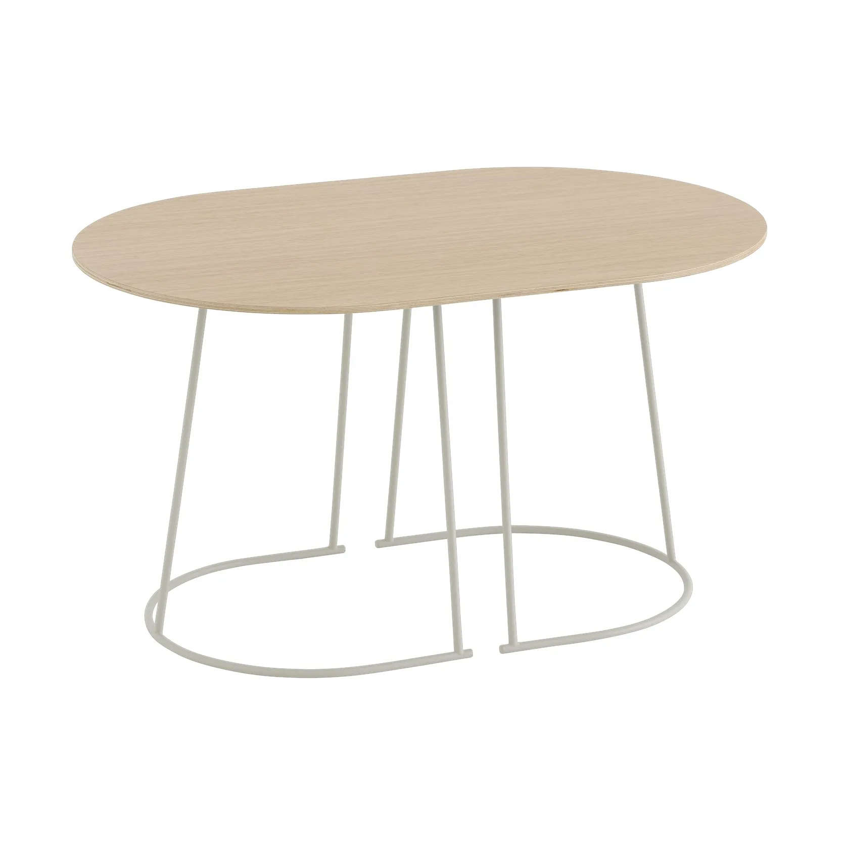 Mesa auxiliar Airy S, Chapa de roble lacada-off white Muuto