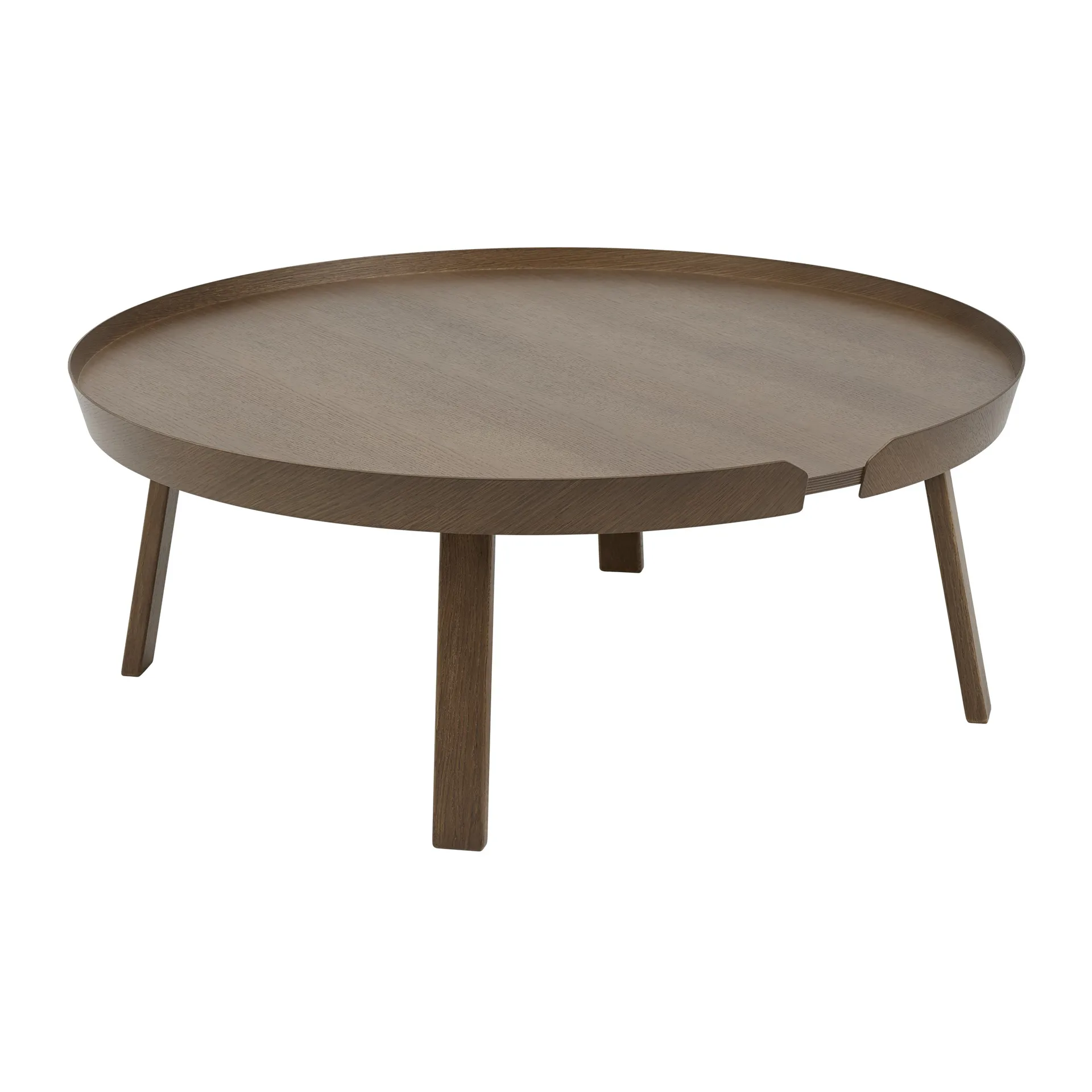 Mesa auxiliar Around extra large, Stained dark brown Muuto