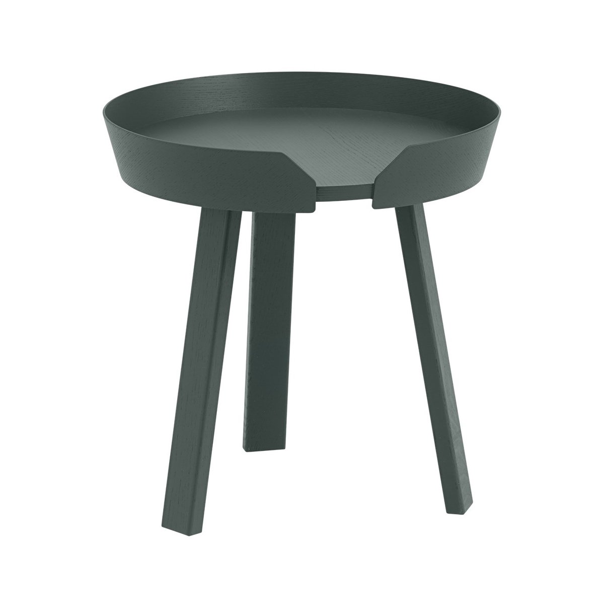 Muuto Mesa auxiliar Around, pequeña Dark green | Decoración & Diseño Nórdico | Mesas de centro | Verde