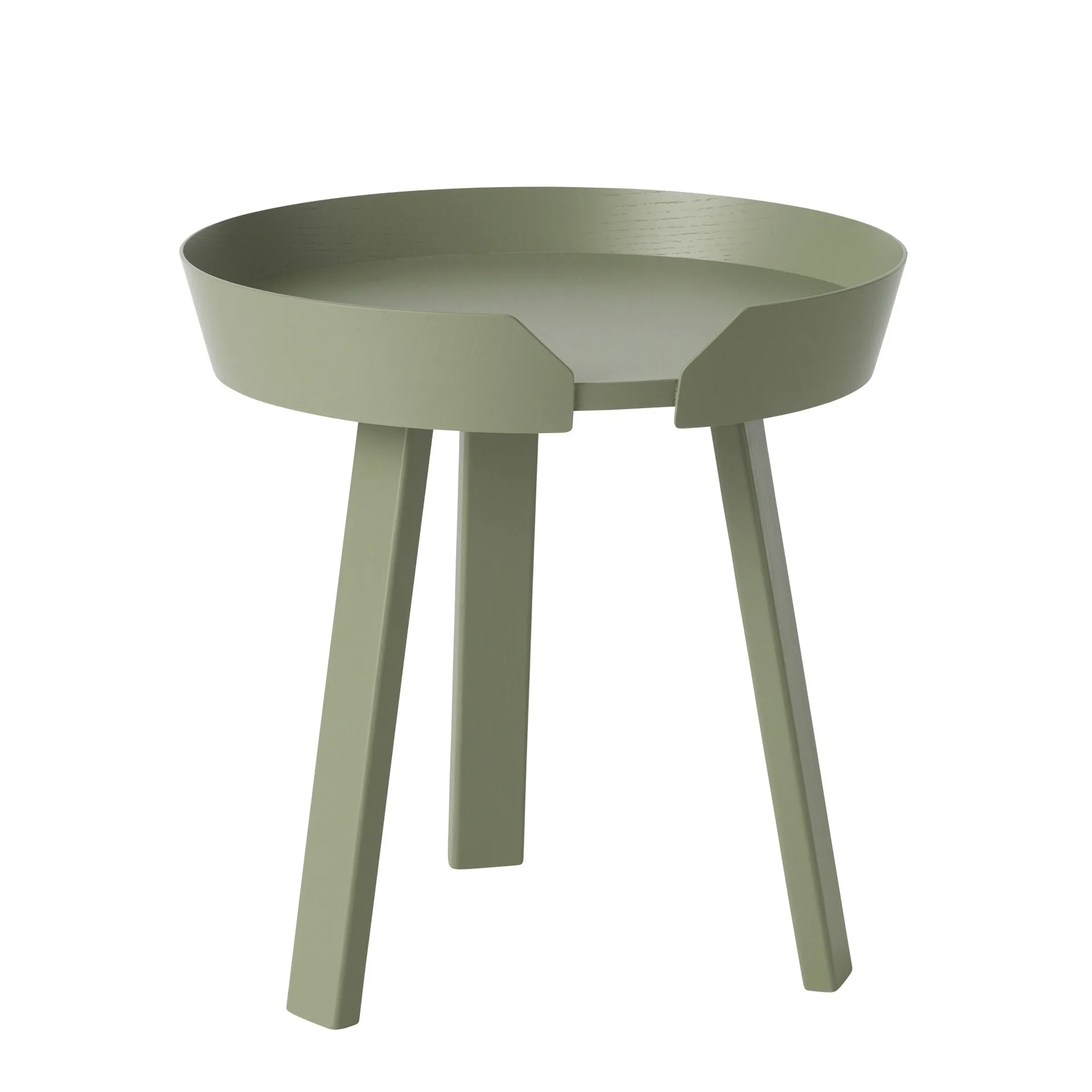 Mesa auxiliar Around, pequeña, dusty green (verde) Muuto