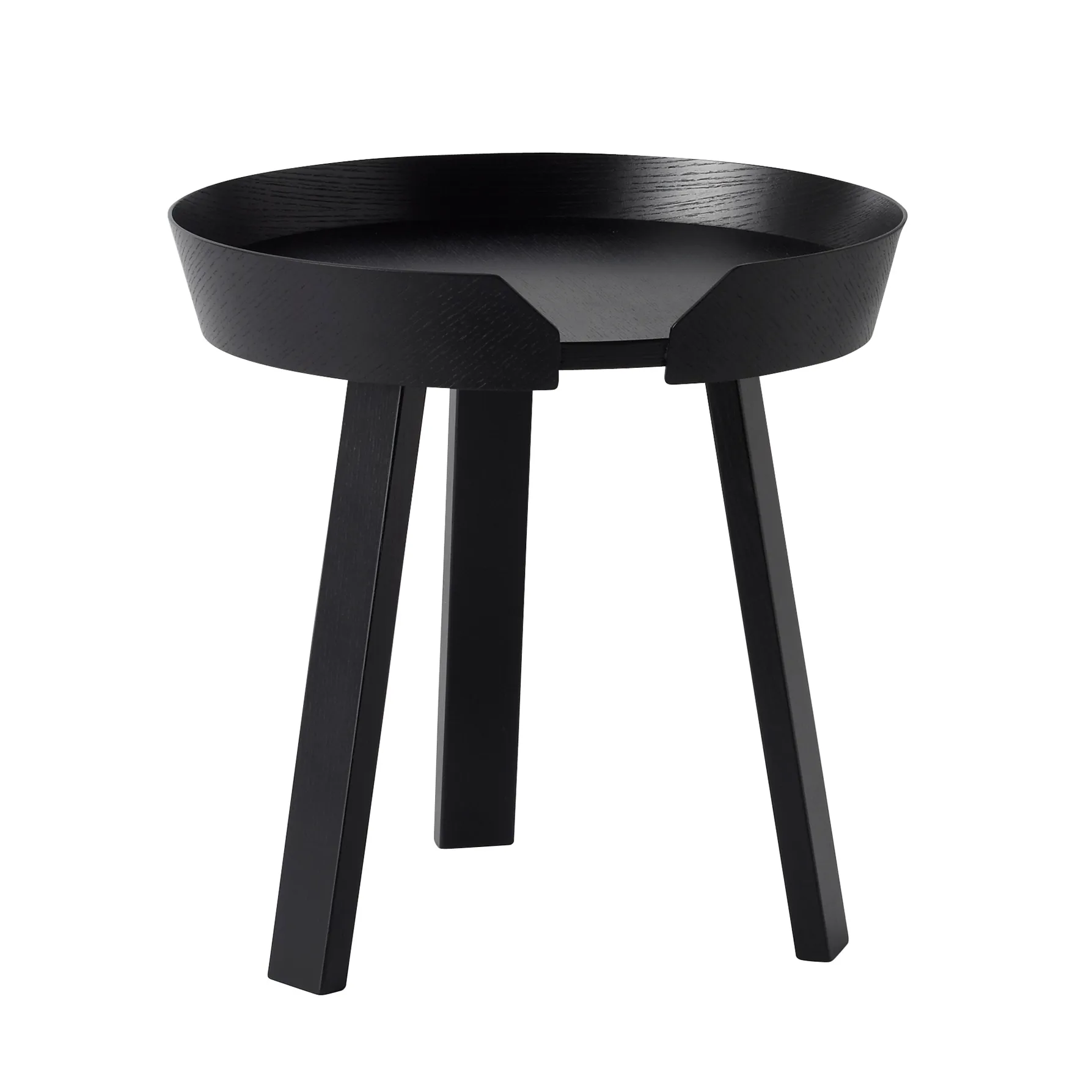 Mesa auxiliar Around, pequeña, negro Muuto