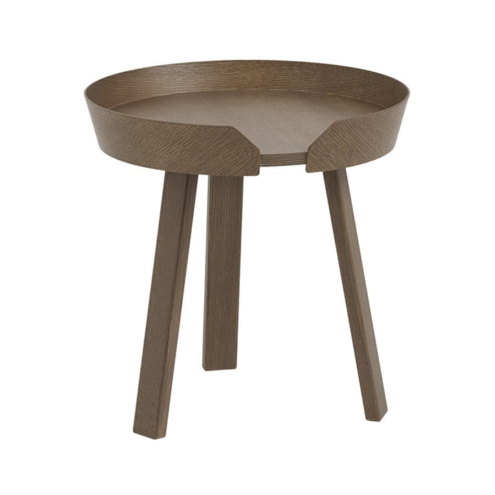 Mesa auxiliar Around, pequeña - Stained dark brown - Muuto