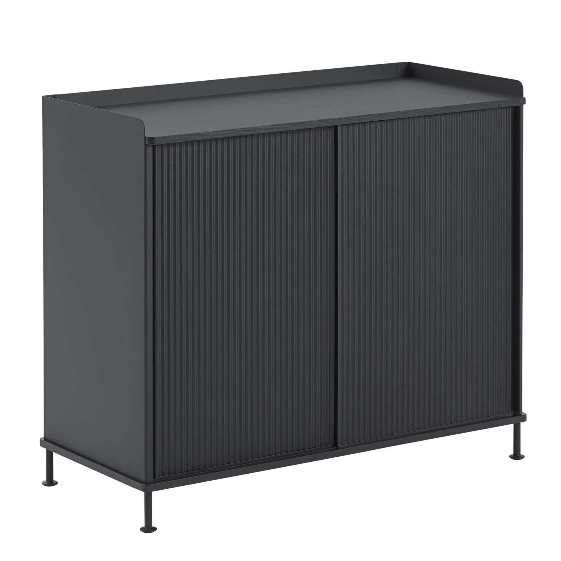 Mesa auxiliar Enfold, alta, Black-black Muuto