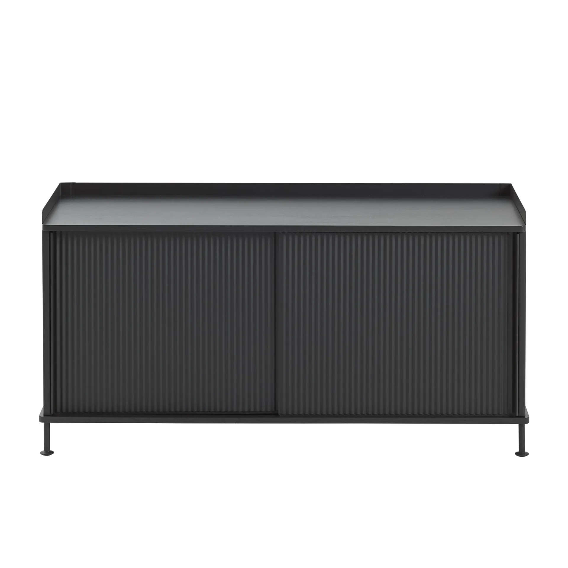 Mesa auxiliar Enfold baja 125x45x63 cm, Black-Black Muuto