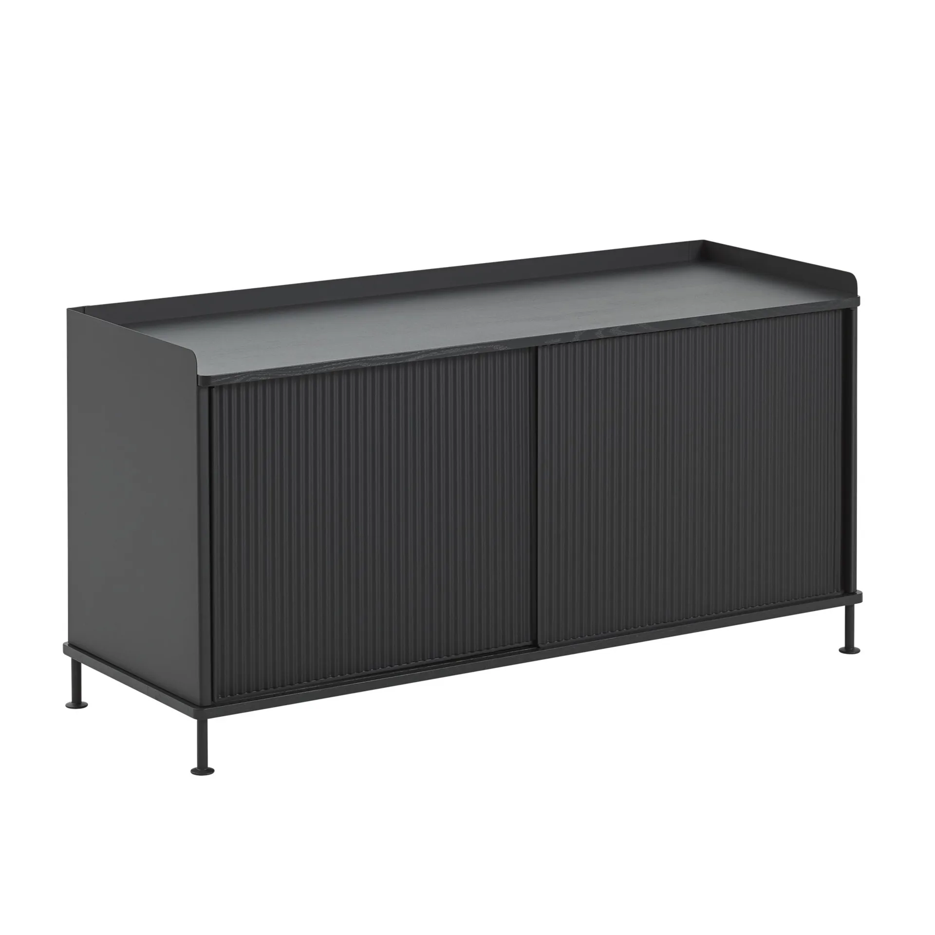 Mesa auxiliar Enfold baja 125x45x63 cm, Black-Black Muuto