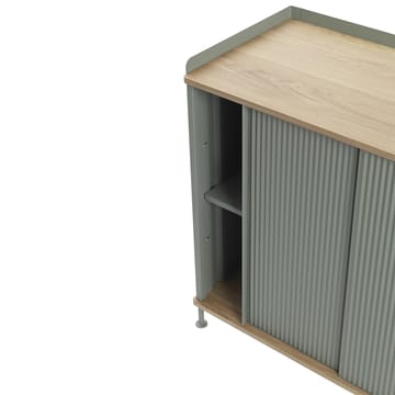 Mesa auxiliar Enfold baja 125x45x63 cm - Oak-Dusty green - Muuto