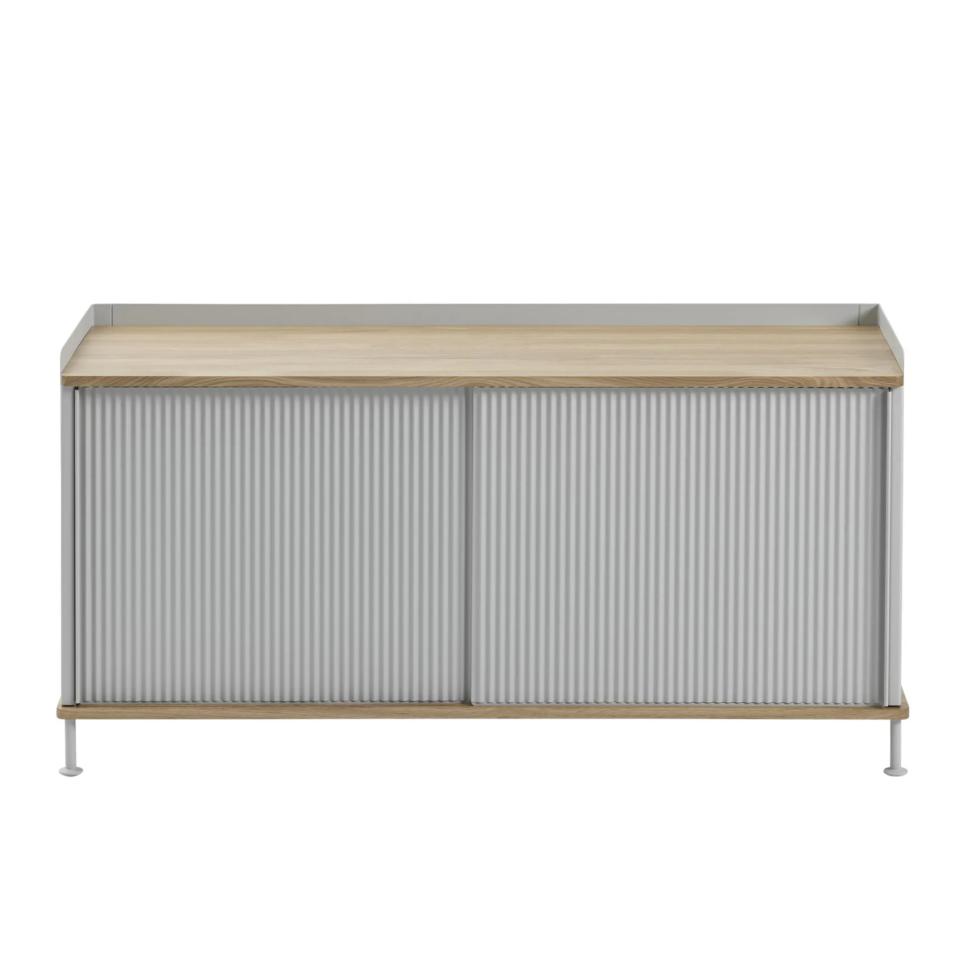 Mesa auxiliar Enfold baja 125x45x63 cm, Oak-Grey Muuto