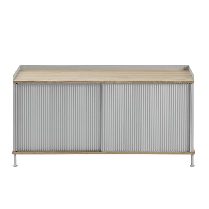 Mesa auxiliar Enfold baja 125x45x63 cm - Oak-Grey - Muuto