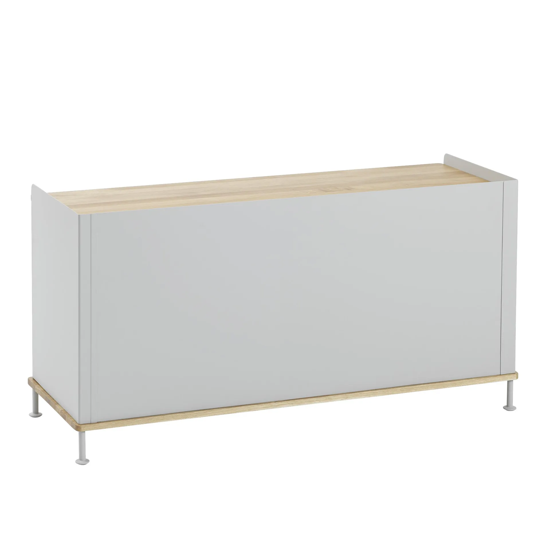 Mesa auxiliar Enfold baja 125x45x63 cm, Oak-Grey Muuto