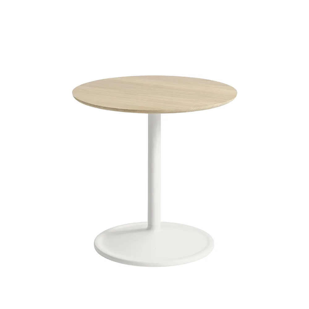 Mesa auxiliar Soft Ø48cm, Oak-Off white H: 48 cm Muuto