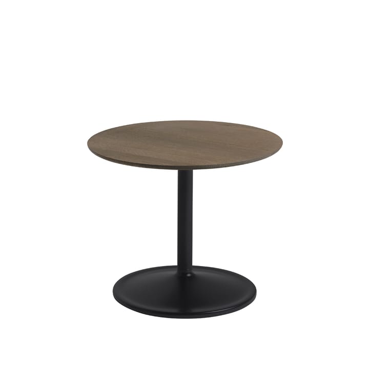 Mesa auxiliar Soft Ø48cm - Smoked oak-Black H: 40 cm - Muuto