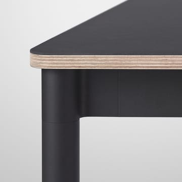 Mesa Base - Oak, base blanca, borde de madera contrachapada, 190x85cm - Muuto