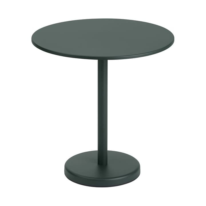 Mesa de acero Linear Ø70 cm - Dark green - Muuto