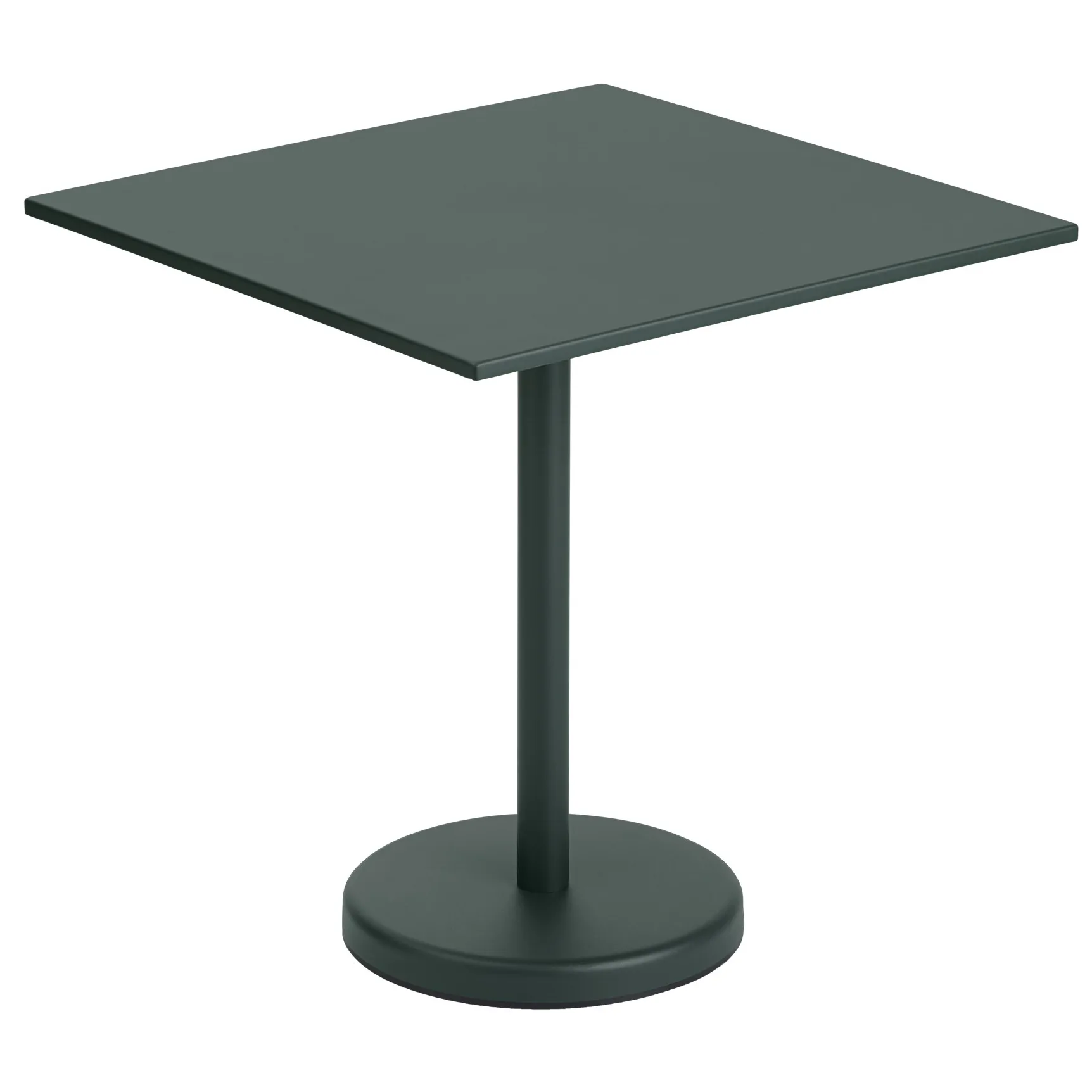 Mesa de acero Linear 70x70 cm, Dark green Muuto