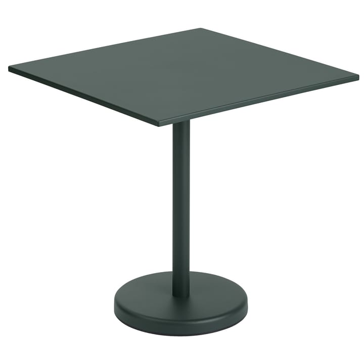 Mesa de acero Linear 70x70 cm - Dark green - Muuto