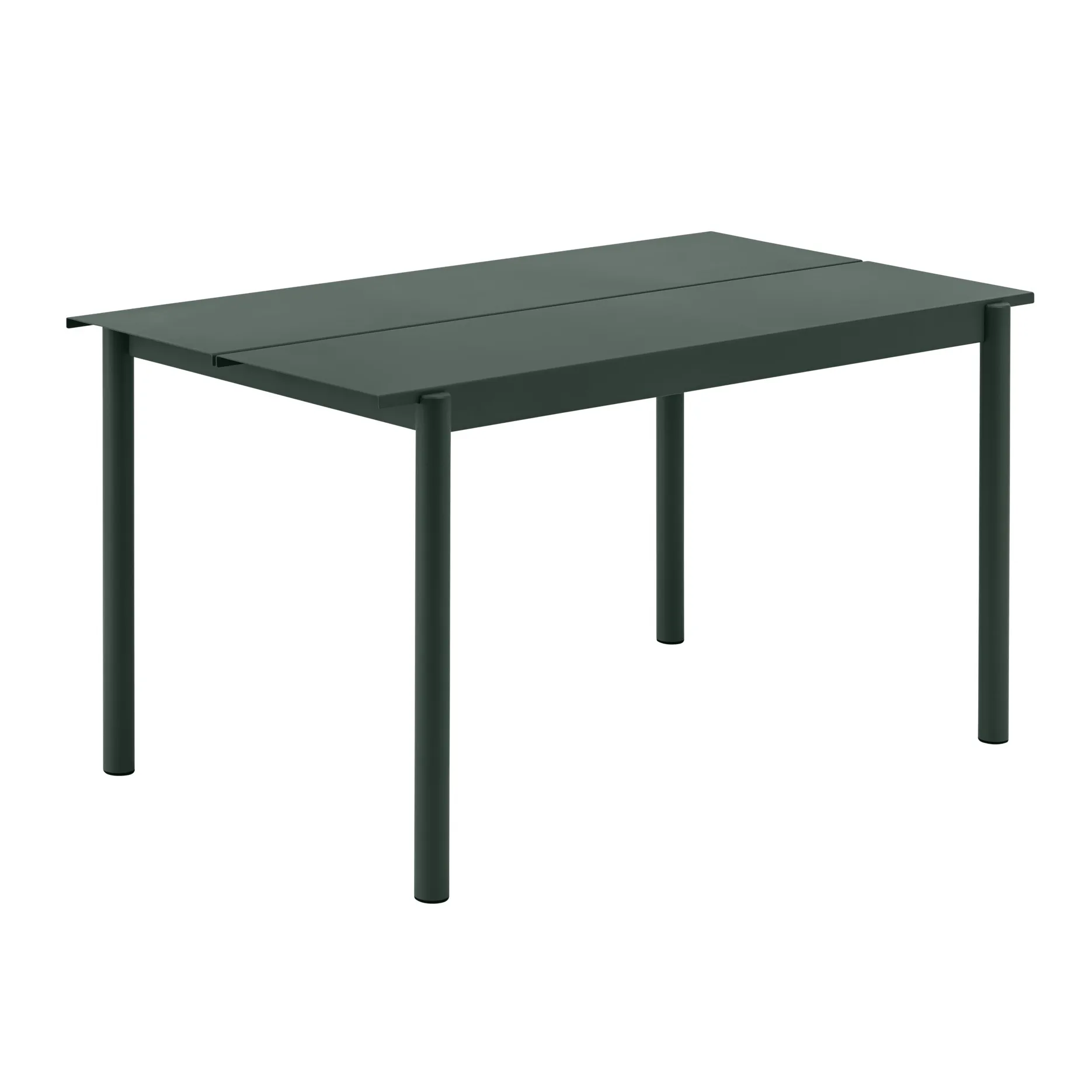 Mesa de acero Linear steel table 140 cm, Dark green Muuto