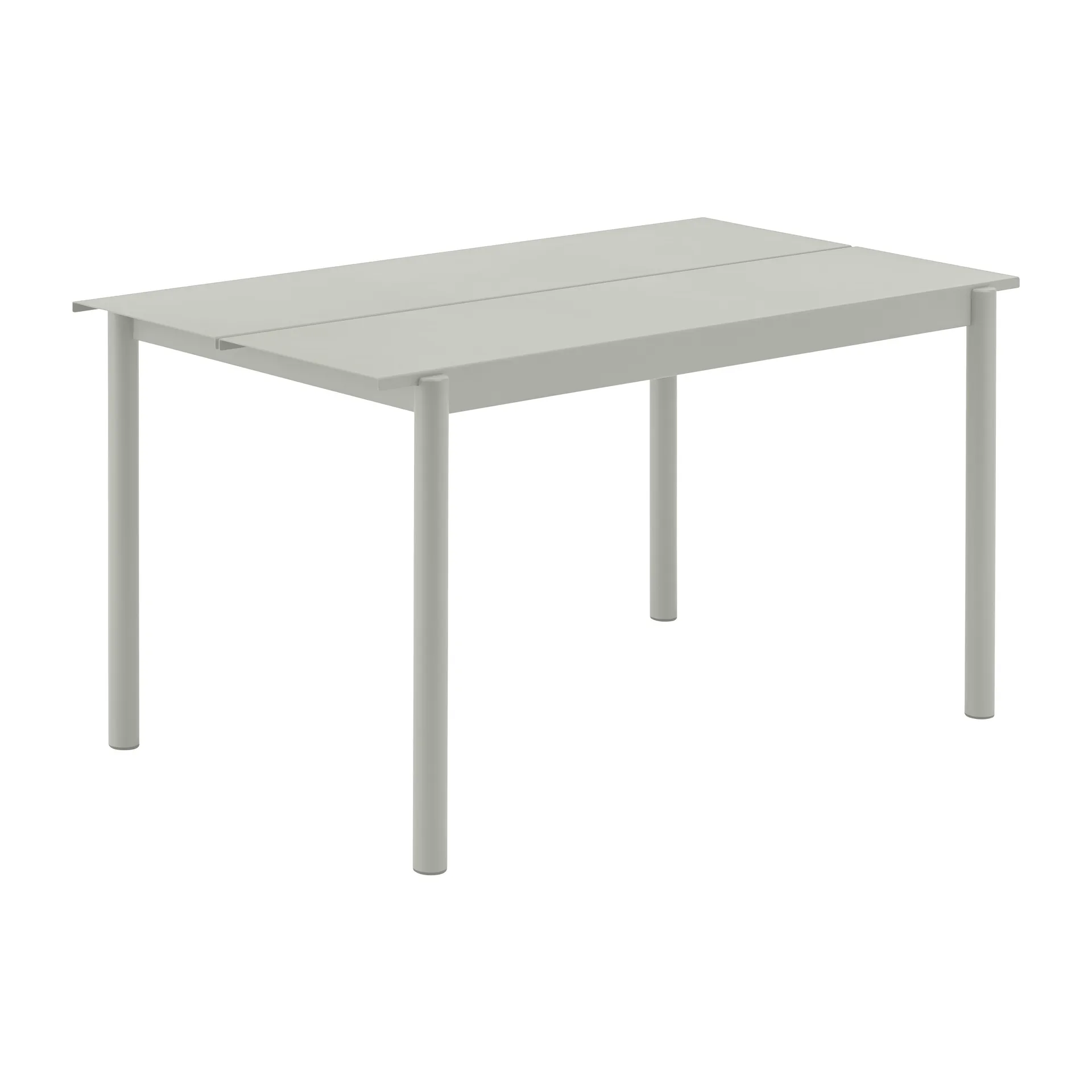 Mesa de acero Linear steel table 140 cm, grey (RAL 7044) Muuto