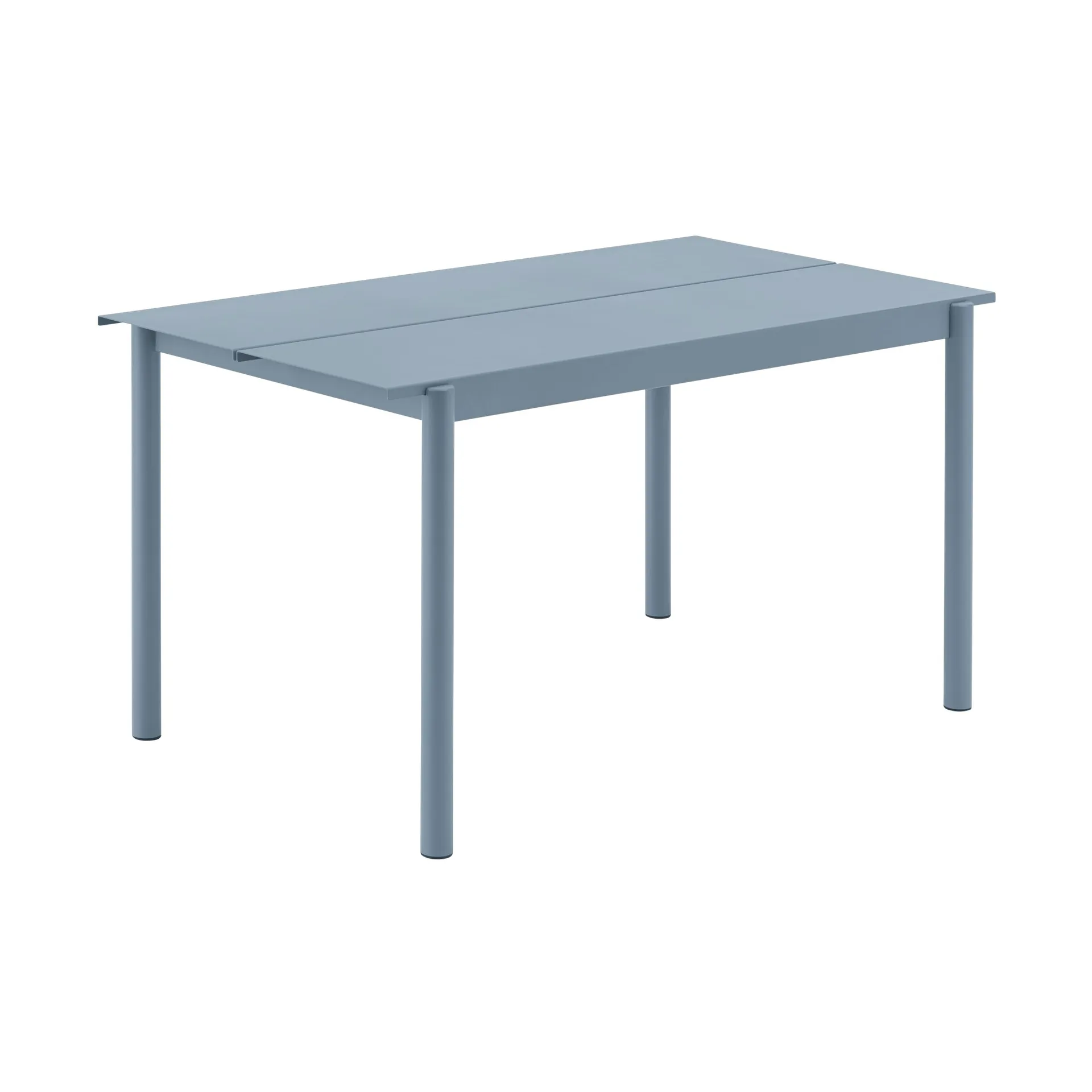 Mesa de acero Linear steel table 140 cm, Pale blue Muuto