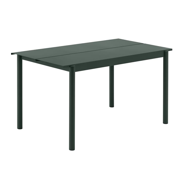 Mesa de acero Linear steel table 140 cm - verde oscuro - Muuto