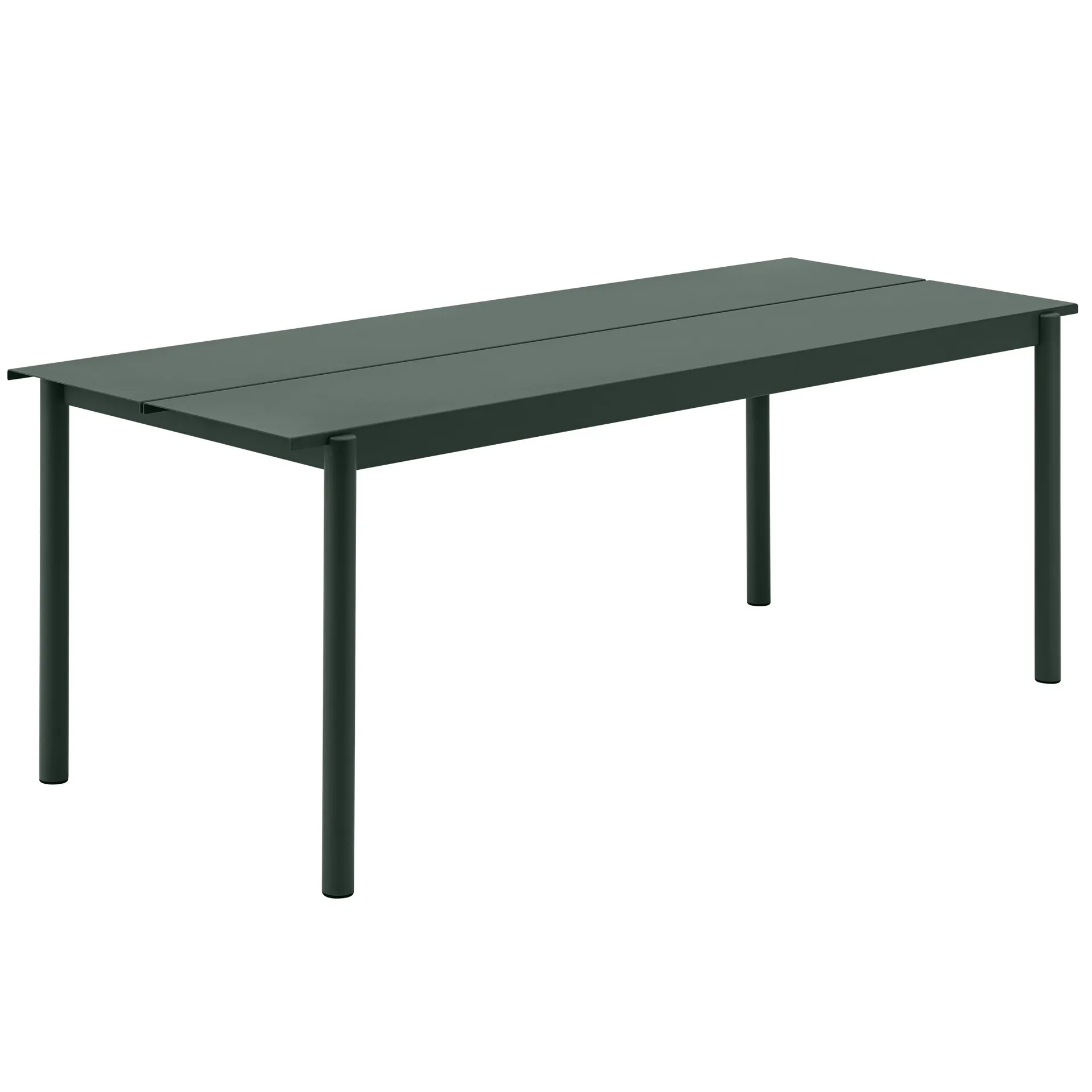 Mesa de acero Linear steel table 200 cm, Dark green Muuto