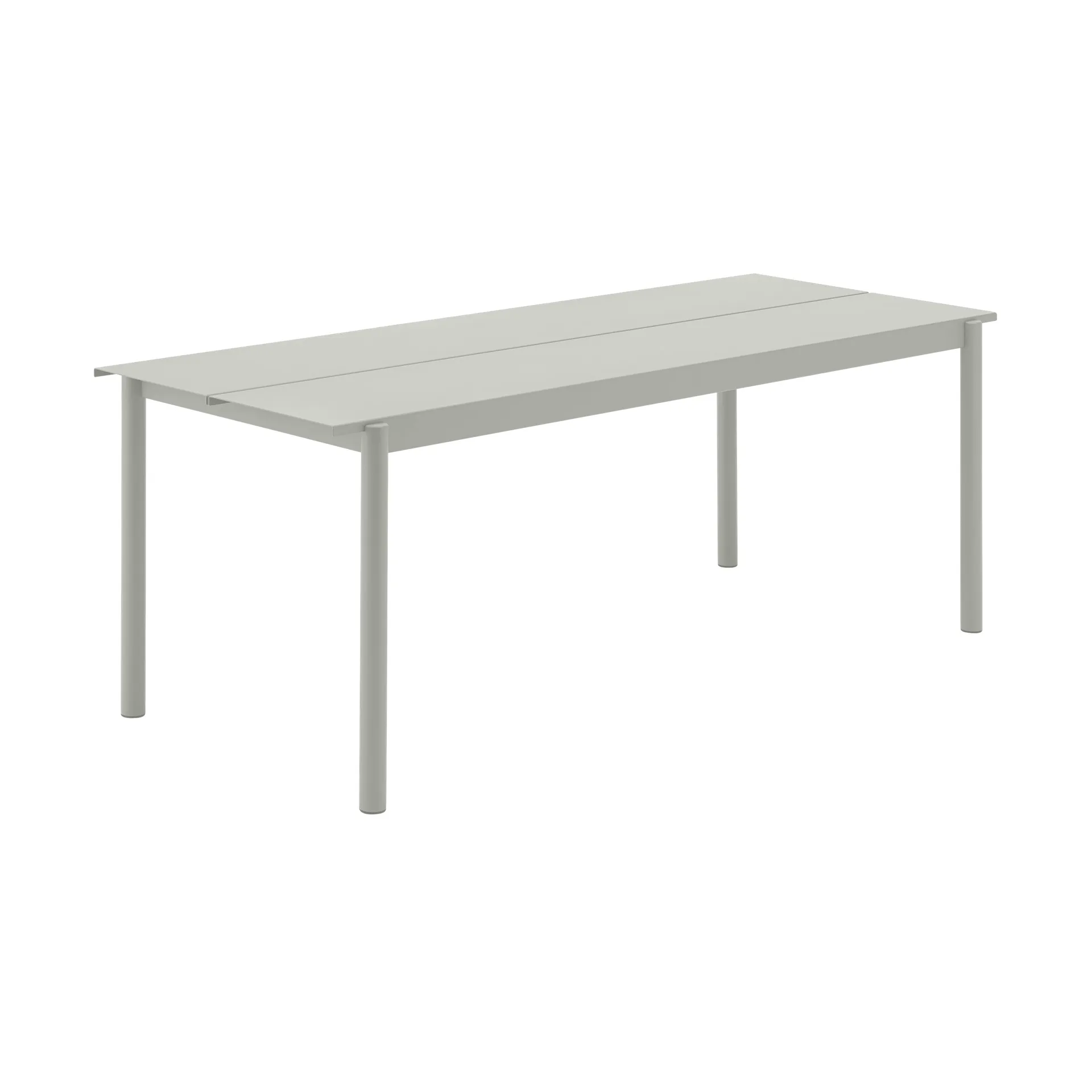 Mesa de acero Linear steel table 200 cm, Grey Muuto