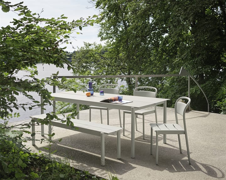 Mesa de acero Linear steel table 200 cm, Grey Muuto