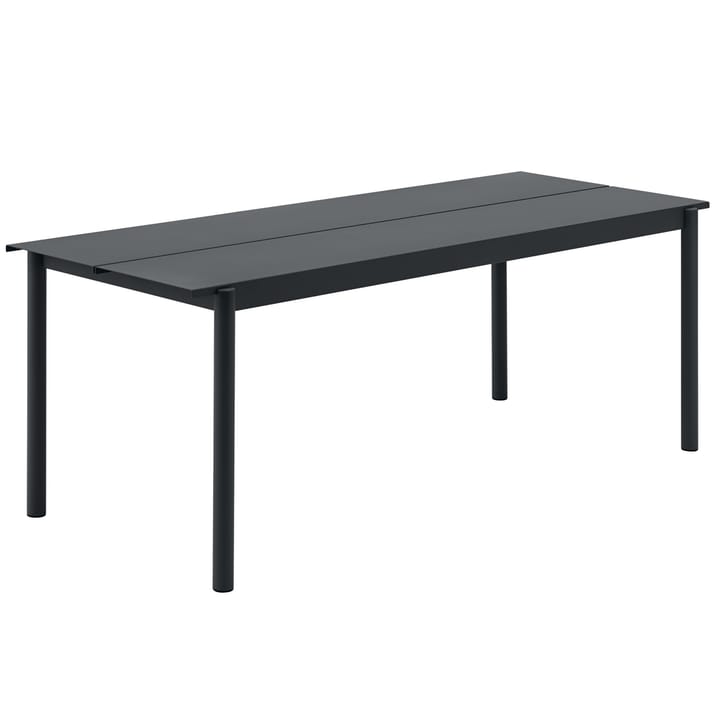Mesa de acero Linear steel table 200 cm - negro - Muuto
