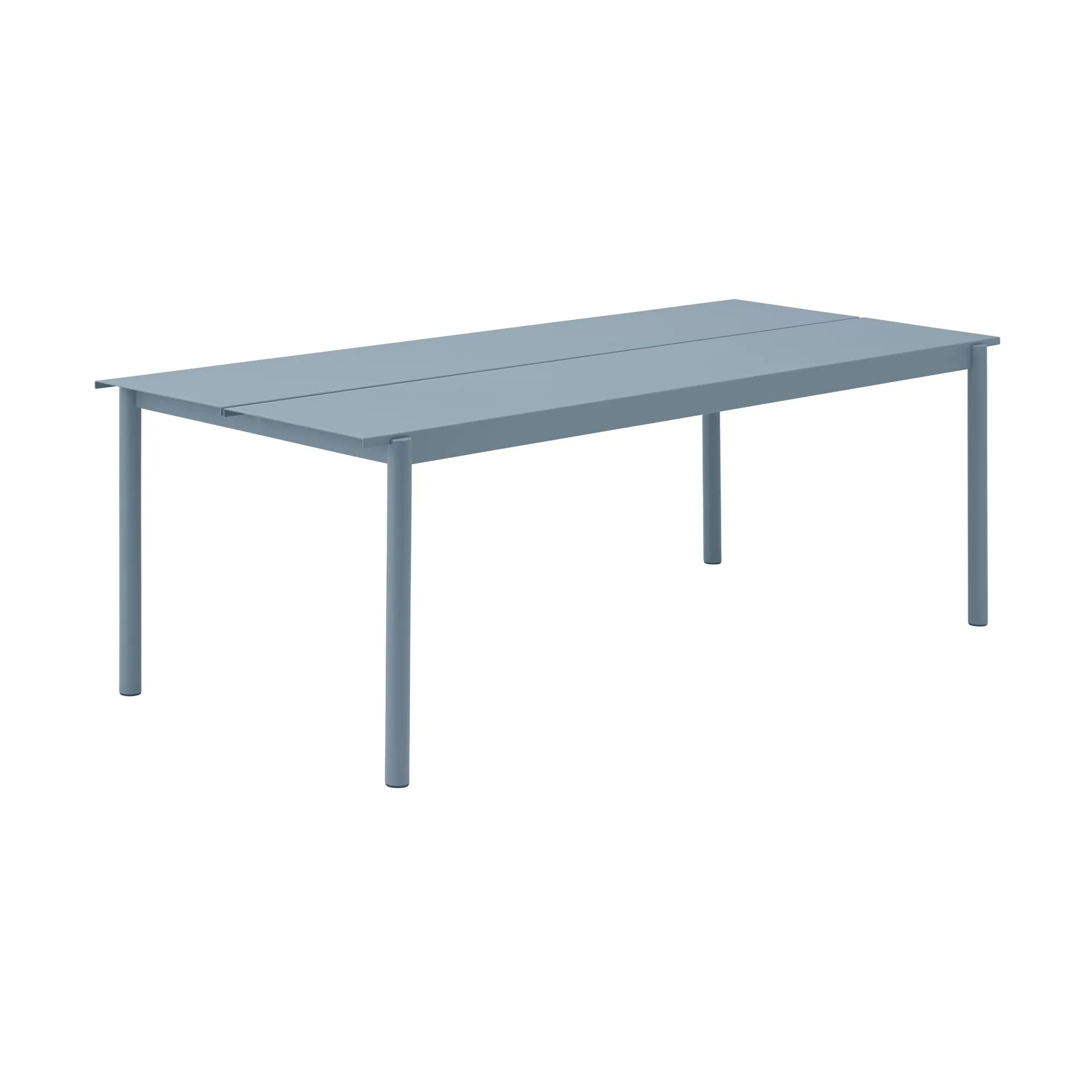 Mesa de acero Linear steel table 200 cm, Pale blue Muuto