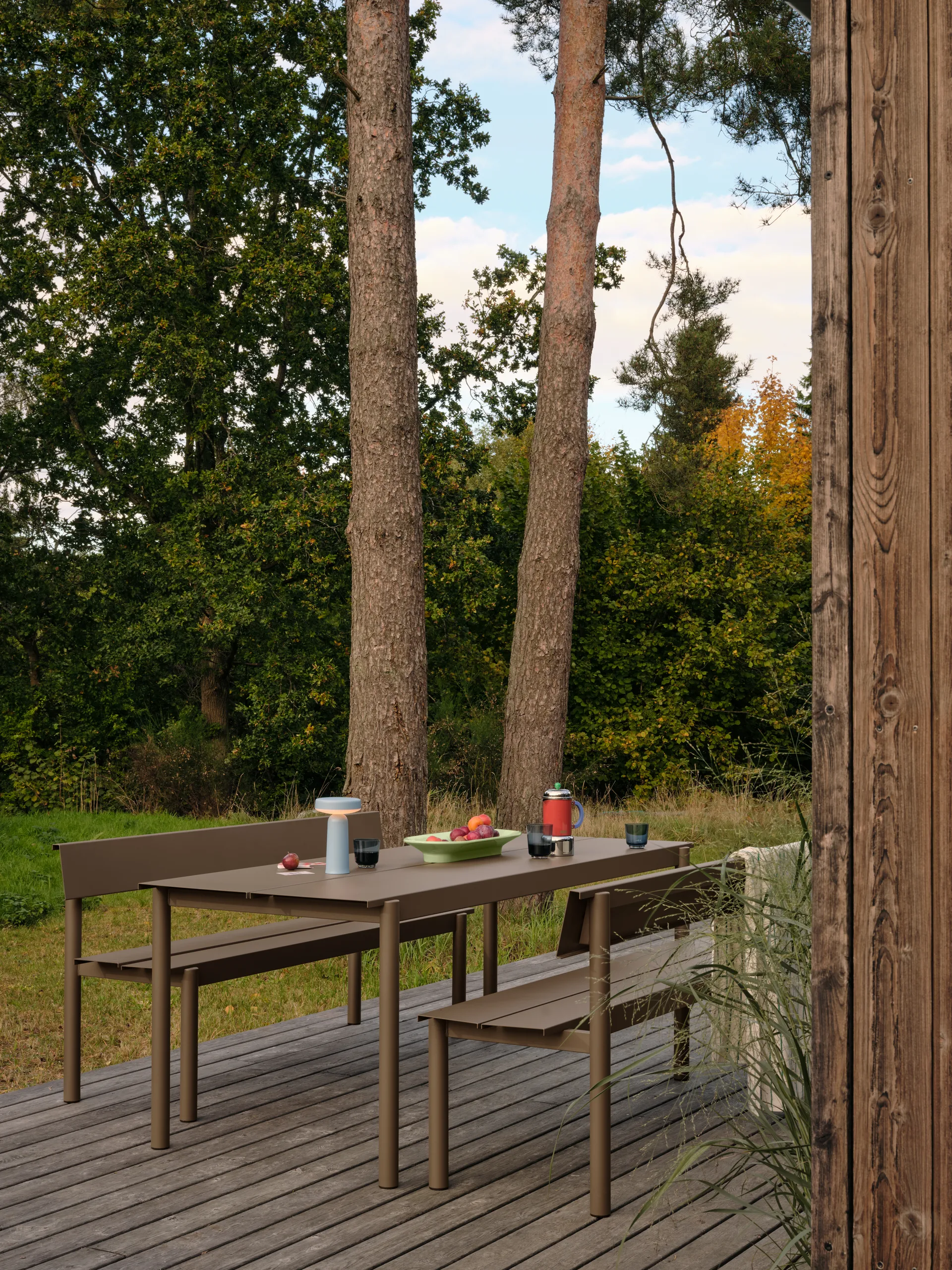 Mesa de acero Linear steel table 200 cm, Topo Muuto