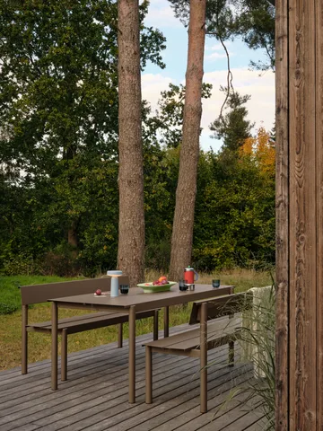 Mesa de acero Linear steel table 200 cm - Topo - Muuto