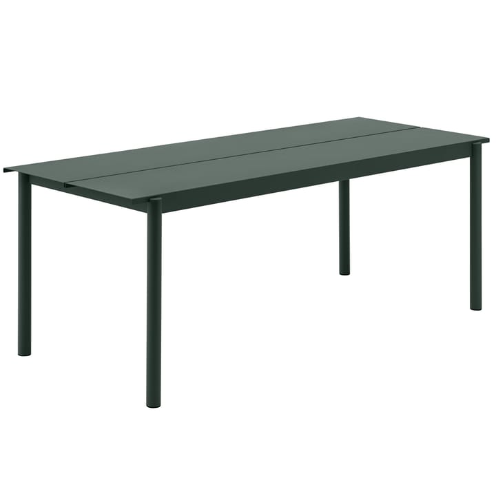Mesa de acero Linear steel table 200 cm - verde oscuro - Muuto