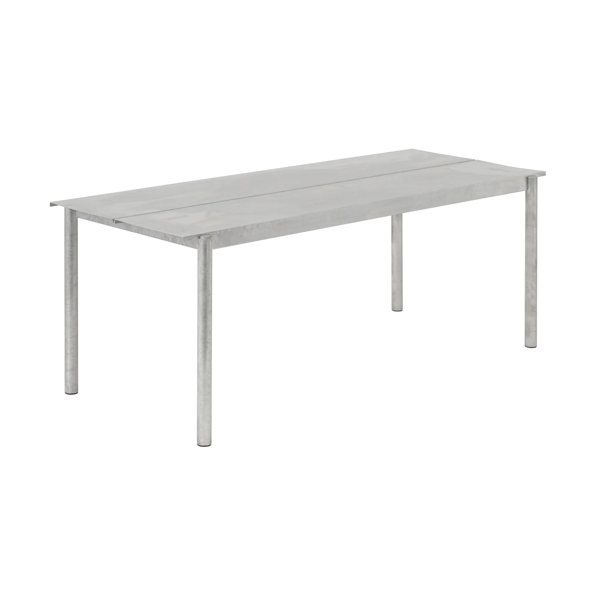 Mesa de acero Linear steel table 200 cm, Warm galvanized steel Muuto