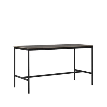 Mesa de bar Base High - Black linoleum, base negra, canto de plywood, ancho85 l190 a105 - Muuto