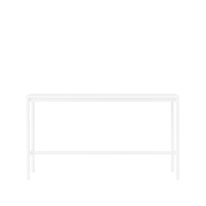 Mesa de bar Base High - White laminate, base blanca, borde de abs, w50 l190 h105 - Muuto