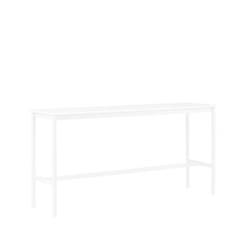 Mesa de bar Base High - White laminate, base blanca, borde de abs, w50 l190 h95 - Muuto