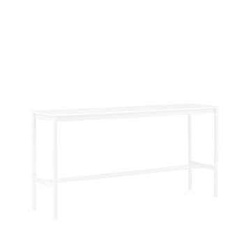 Mesa de bar Base High - White laminate, base blanca, borde de abs, w50 l190 h95 - Muuto